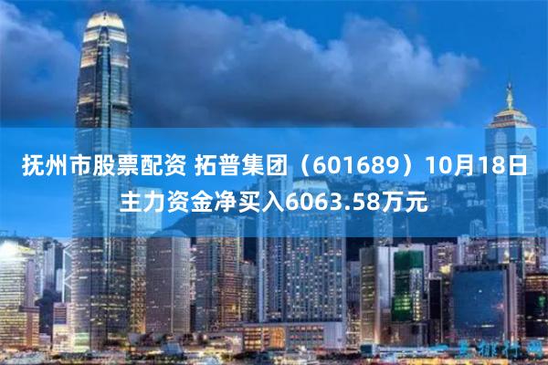 抚州市股票配资 拓普集团（601689）10月18日主力资金净买入6063.58万元